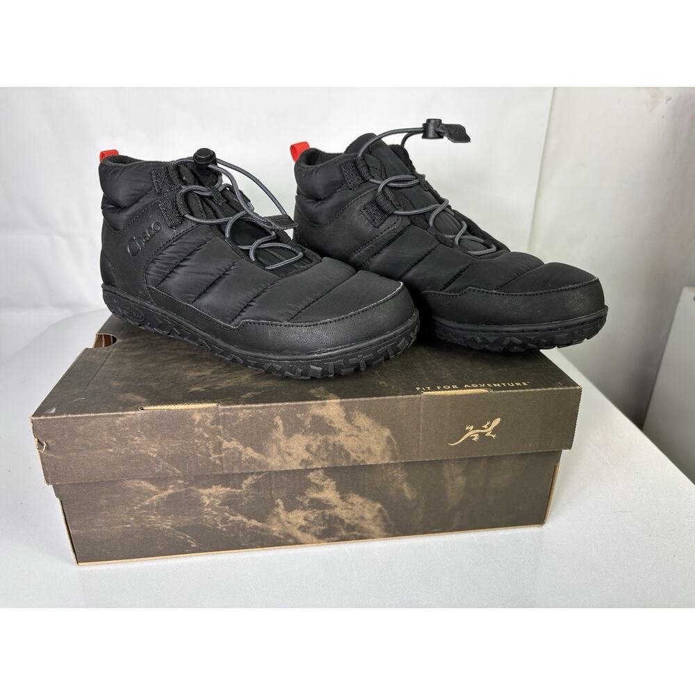 Chaco Womens Ramble Puff Lace Ankle Boots Size US 8 EU 39 Water Resistant Black